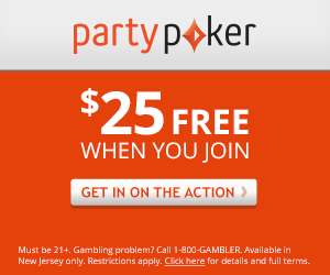 Get $25 FREE at PartyPoker Casino NJ!